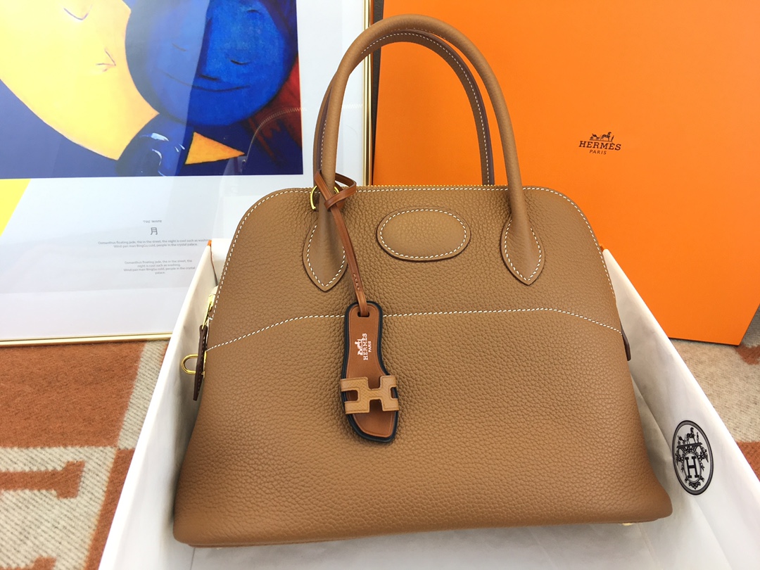 에르메스 볼리드31 골드브라운 금장 토고가죽